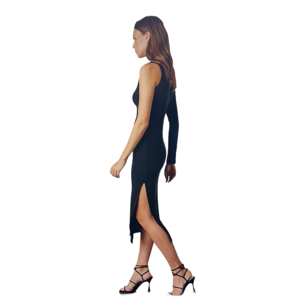 NWT VELVET (S) Trina Viscose Rib Dress - Black - Small - Picture 8 of 14